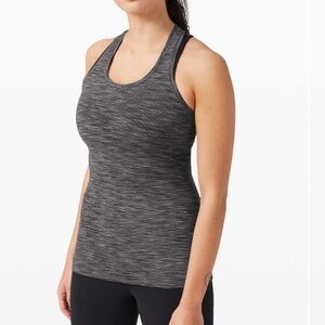 Lululemon Cool Racerback II Nulu, Wee Are From Space Dark Carbon Ice Grey Size 8